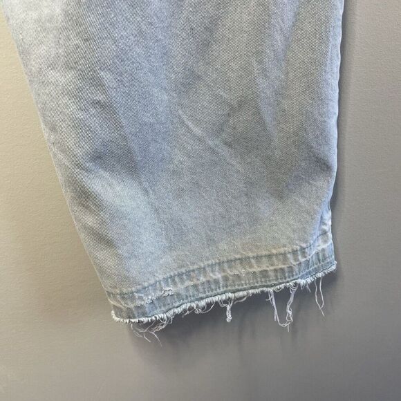 BLANKNYC Call My Name Jeans Women 28 Slouchy Cargo Raw Hem Light Wash Franklin - Picture 14 of 16